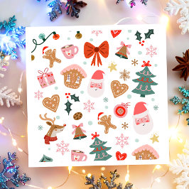 Christmas Party Holidays Baby Shower Birthday  スタンダードカクテルナプキン