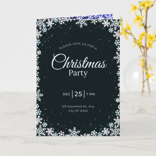Christmas party invitation  カード (黄色い花)