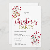 Christmas Party Invitation 招待状 (正面/裏面)