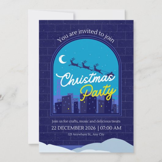 Christmas Party Invitation 招待状 (裏面)