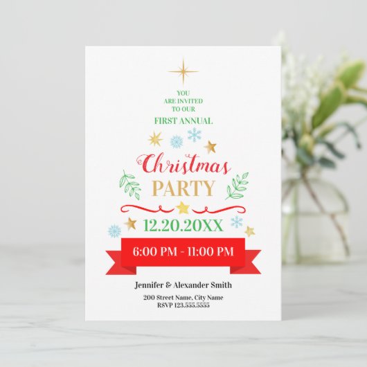 Christmas Party Invitation 招待状 (スタンド正面)