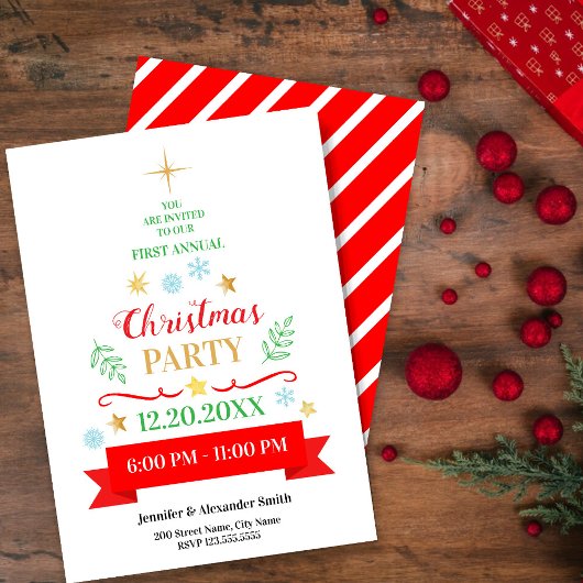 Christmas Party Invitation 招待状