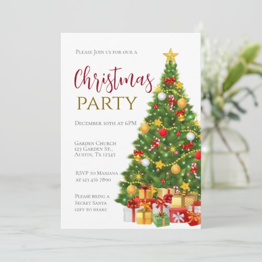 Christmas Party Invitation 招待状 (スタンド正面)