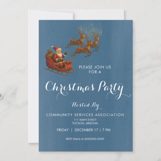 Christmas Party Invitation 招待状 (正面)