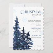 Christmas Party Invitation, Blue Chic Invitations 招待状 (正面)