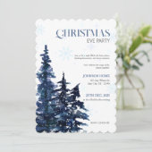Christmas Party Invitation, Blue Chic Invitations 招待状 (スタンド正面)