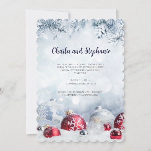 Christmas Party Invitation, Christmas Invitations 招待状 (正面)