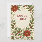 Christmas Party Invitation | Elegant  招待状 (正面)