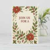 Christmas Party Invitation | Elegant  招待状 (スタンド正面)