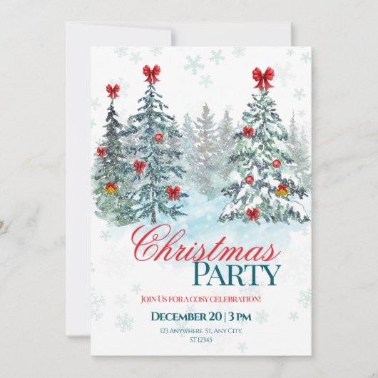 Christmas Party Invitation | Holiday Celebration (正面)