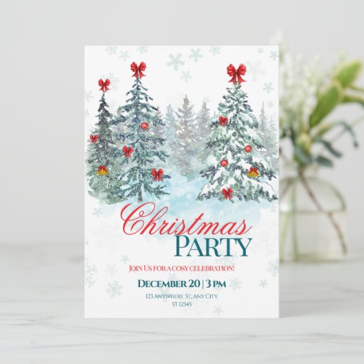 Christmas Party Invitation | Holiday Celebration (スタンド正面)