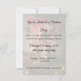 Christmas Party Invitation Personalize サンキューカード