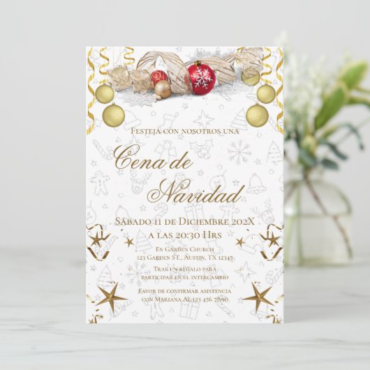 Christmas Party Invitation Posada Navideña 招待状 (スタンド正面)