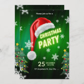Christmas Party Invitation Template 招待状 (正面/裏面)