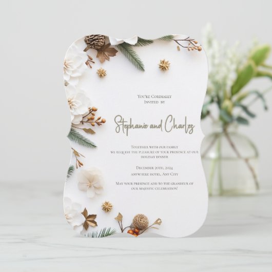 Christmas Party Invitation, Wedding Invitation 招待状 (スタンド正面)