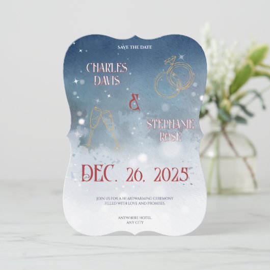 Christmas Party Invitation, Wedding Invitations 招待状 (スタンド正面)