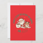 Christmas Party Invitation with Santa Claus Illust 招待状 (裏面)