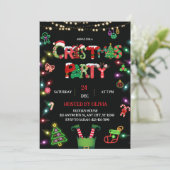 Christmas Party Invitation - Xmas Party invite 招待状 (スタンド正面)