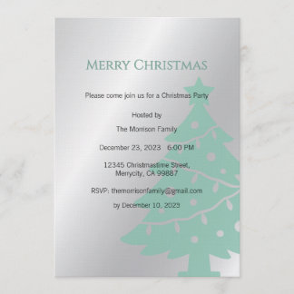 Christmas Party Invite, Christmas Dinner 招待状