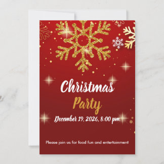 Christmas Party Invite - Text can be customized 招待状