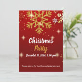 Christmas Party Invite - Text can be customized 招待状 (スタンド正面)