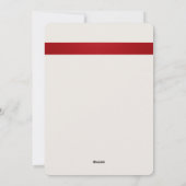 CHRISTMAS PARTY modern elegant red ribbon bow シーズンカード (裏面)