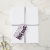 Christmas Party Pink Purple Ornament Snowflakes ギフトタグ (より糸付き)