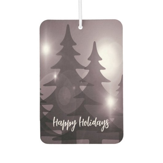 Christmas Party Pink Trees Holiday Winter Elegant カーエアーフレッシュナー (正面)