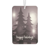 Christmas Party Pink Trees Holiday Winter Elegant カーエアーフレッシュナー (裏面)