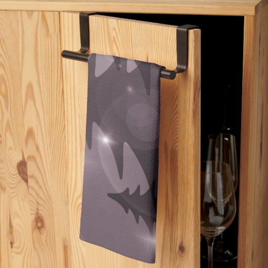 Christmas Party Pink Trees Holiday Winter Elegant キッチンタオル (三つ折り)