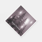 Christmas Party Pink Trees Holiday Winter Elegant スタンダードランチョンナプキン (角)