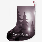 Christmas Party Pink Trees Holiday Winter Elegant スモールクリスマスストッキング (裏面)