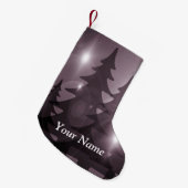 Christmas Party Pink Trees Holiday Winter Elegant スモールクリスマスストッキング (正面 (吊り時))