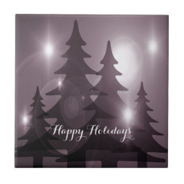 Christmas Party Pink Trees Holiday Winter Elegant タイル