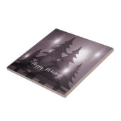 Christmas Party Pink Trees Holiday Winter Elegant タイル (側面)