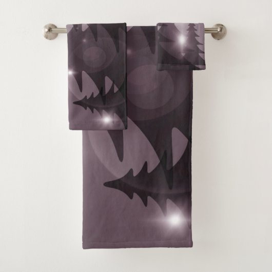 Christmas Party Pink Trees Holiday Winter Elegant バスタオルセット (インサイチュ)