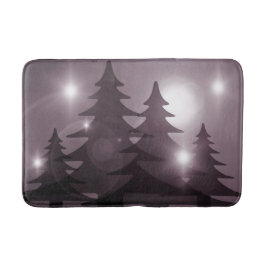 Christmas Party Pink Trees Holiday Winter Elegant バスマット