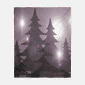 Christmas Party Pink Trees Holiday Winter Elegant フリースブランケット (正面)