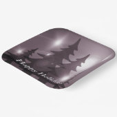 Christmas Party Pink Trees Holiday Winter Elegant ペーパープレート (傾斜あり)