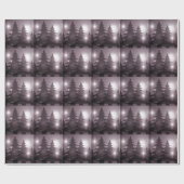 Christmas Party Pink Trees Holiday Winter Elegant ラッピングペーパー (フラット)