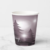Christmas Party Pink Trees Holiday Winter Elegant 紙コップ (裏面)