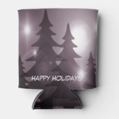 Christmas Party Pink Trees Holiday Winter Elegant 缶クーラー (正面)