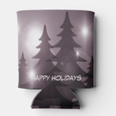 Christmas Party Pink Trees Holiday Winter Elegant 缶クーラー (裏面)