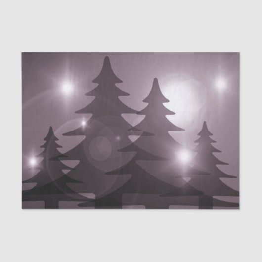 Christmas Party Pink Trees Holiday Winter Elegant 薄葉紙 (正面)