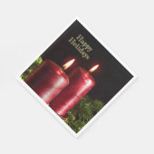 Christmas Party Red Candles Winter Holidays スタンダードランチョンナプキン (角)