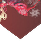 Christmas Party Red Reindeer Winter Holidays ショートテーブルランナー (コーナー)