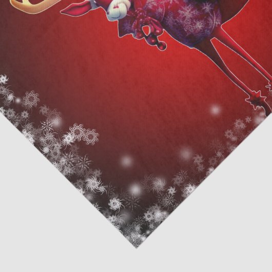Christmas Party Red Reindeer Winter Holidays 薄葉紙 (詳細)