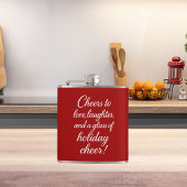 Christmas party red white love laughter cheer フラスク