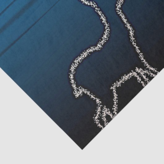 Christmas Party Reindeer Tree Blue Sky Shiny Stars 薄葉紙 (詳細)