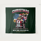 Christmas Party Santa Tapestry | Festive Wall Deco タペストリー (正面(横))